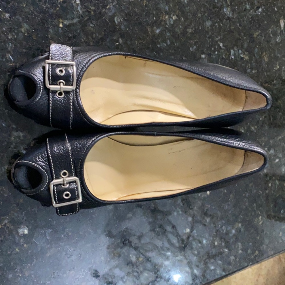 Black leather Italian shoes
